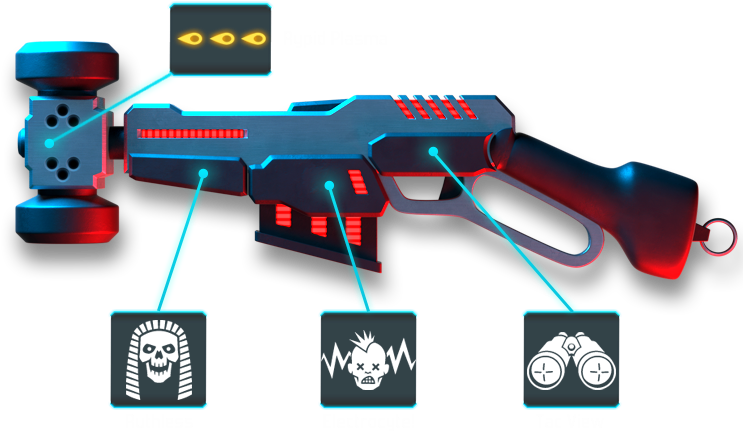 Jydge , Png Download - Ultra Modern Weapon Clipart (743x432), Png Download