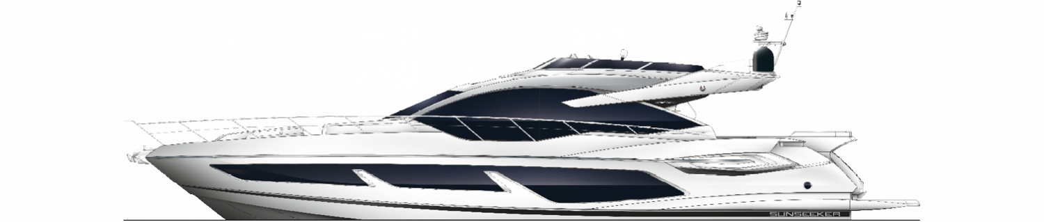 1 - 2 - - Sunseeker New Predator 50 Clipart (1500x319), Png Download