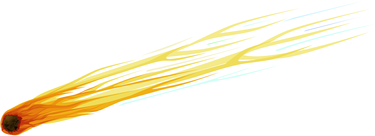 Meteor Shooting Star Debris Png Image - Meteor Clipart Transparent Png (1280x640), Png Download