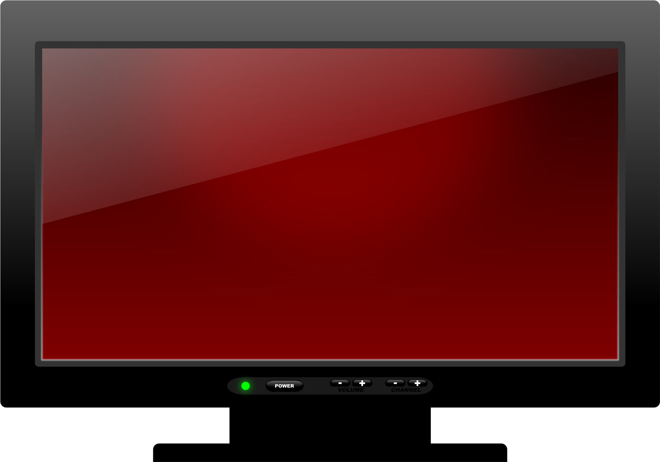 Screen Clipart Plasma Tv - Telly Clipart - Png Download (2400x1714), Png Download