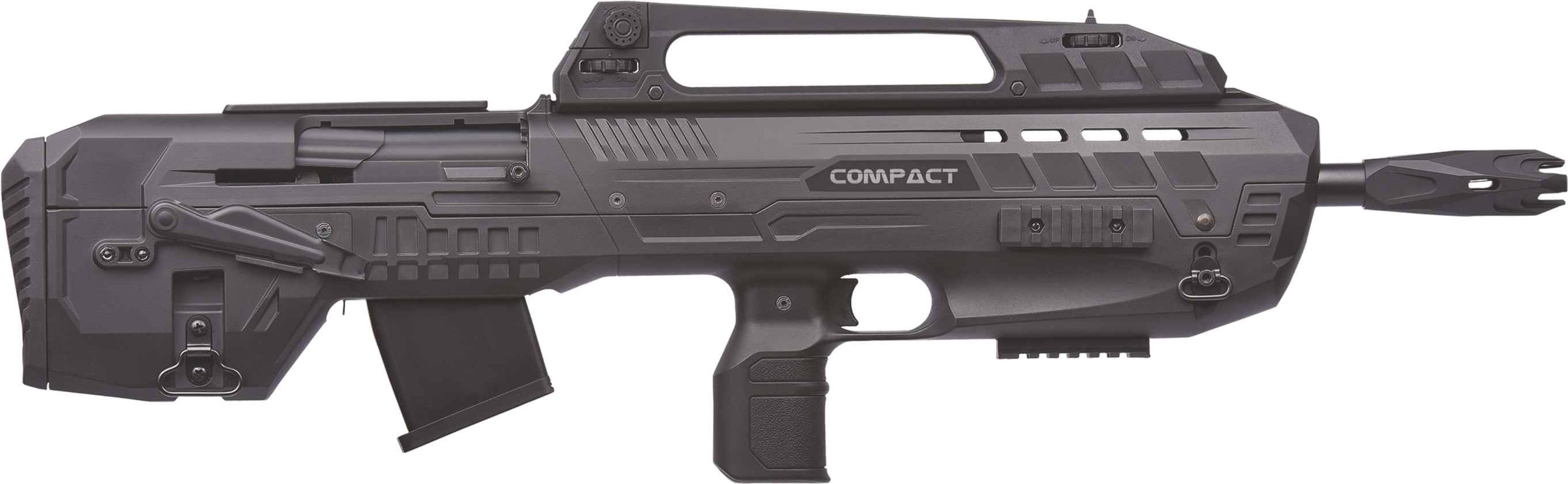 Tactical Shotgun, Concept Weapons, Lever Action, Weapons - Tristar Compact 12 Gauge Bullpup Shotgun Clipart (3500x952), Png Download