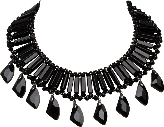 Nov Art Deco Necklace Gotta Have The Bag Necklace Png - Black Necklace Transparent Background Clipart (700x700), Png Download