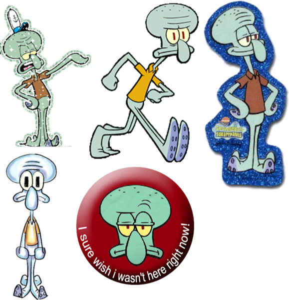 Squidward Pack - Cartoon Clipart (579x600), Png Download