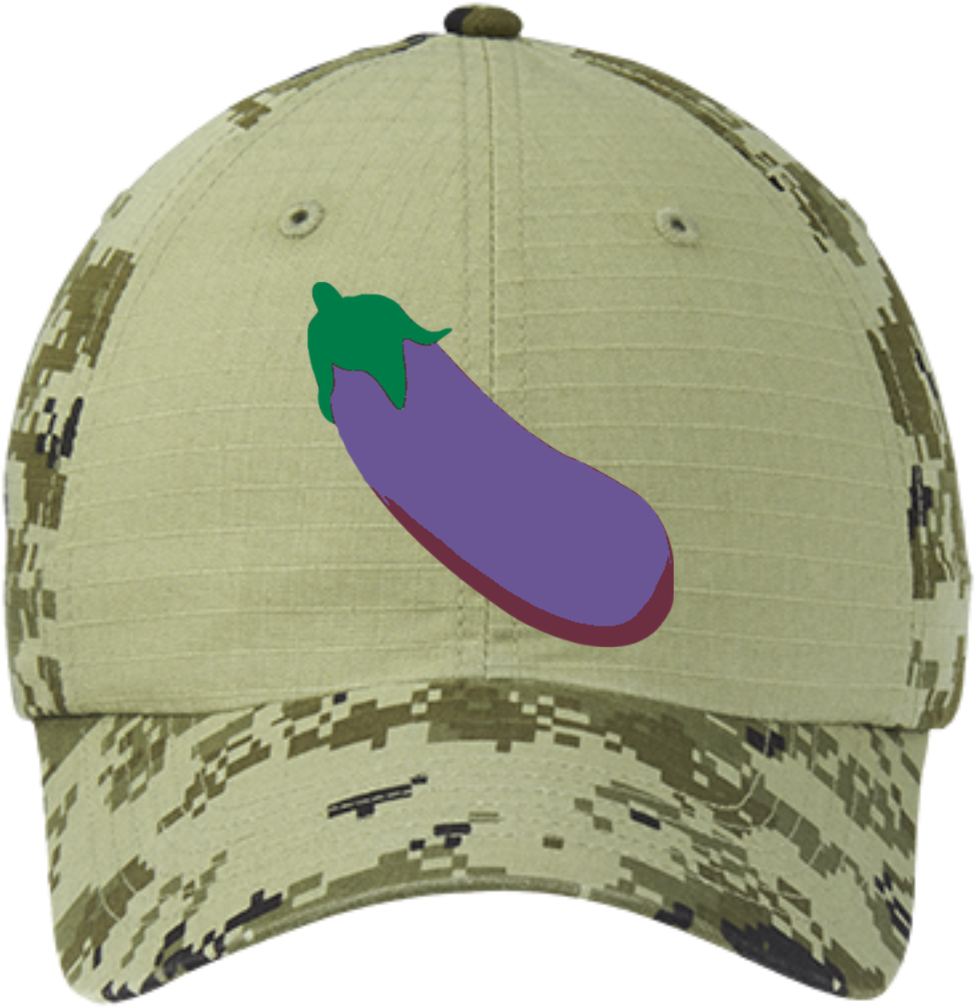 Eggplant Emoji C926 Port Authority Colorblock Digital - Dunlop Katoen Twill Pet 58 Cm - Wit - One Size Clipart (1024x1024), Png Download