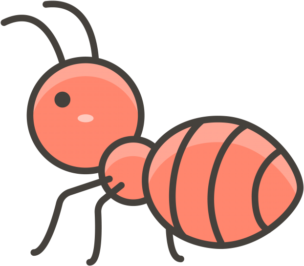 Ant Emoji Icon - Semut Icon Clipart (866x650), Png Download