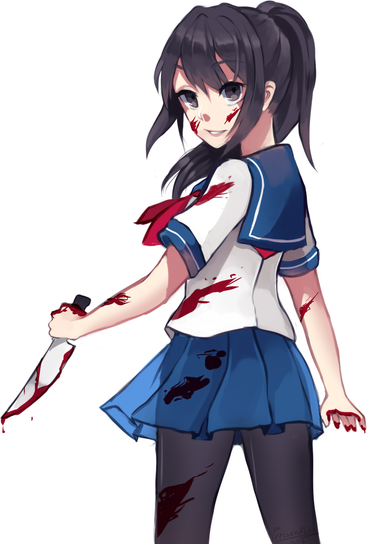 De Yandere Simulator Anime Clipart (738x1094), Png Download