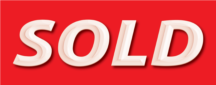 Sold Sign Transparent - Red Sold Sign Clipart (864x864), Png Download