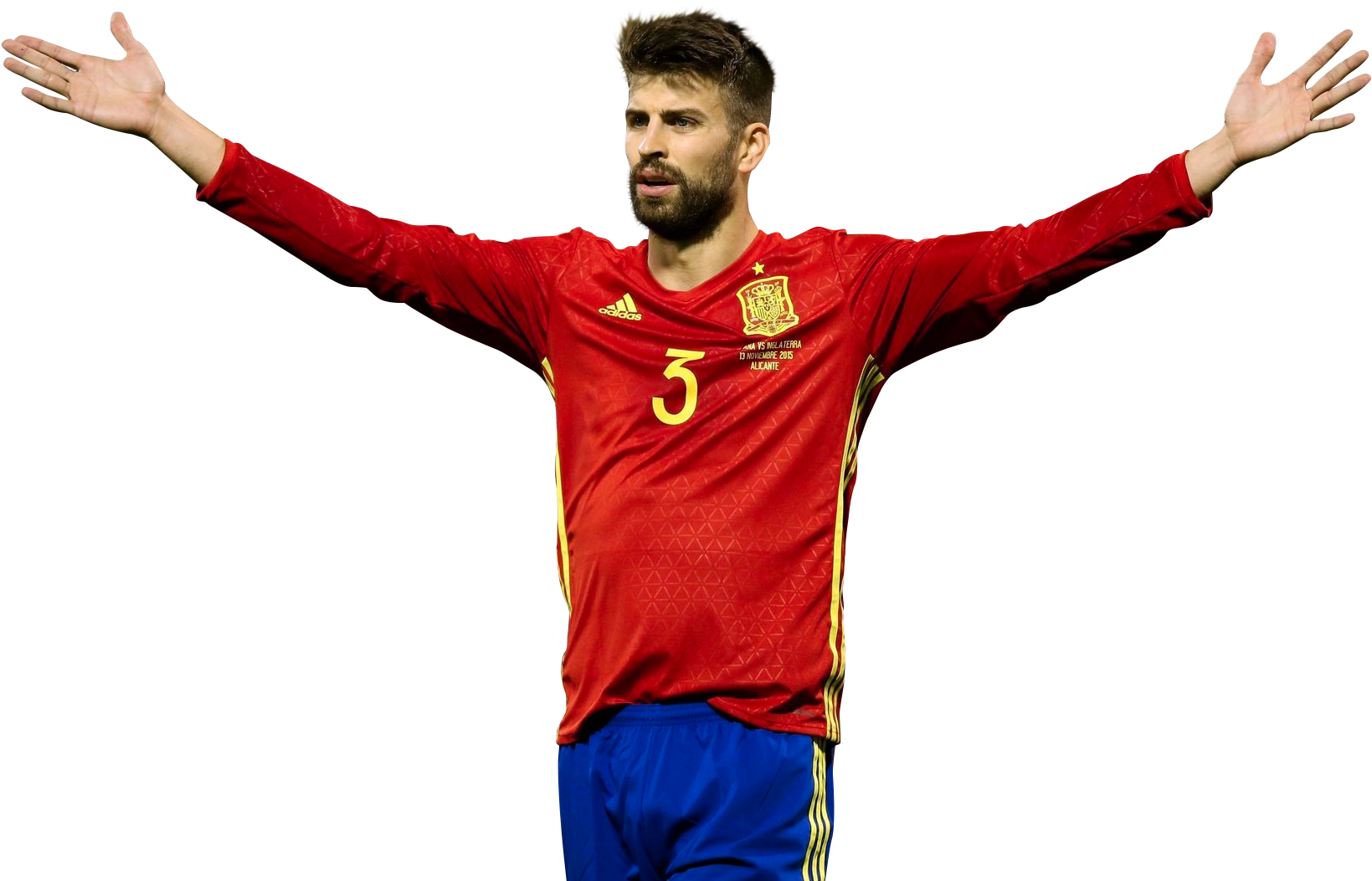 Gerard Pique Png Spain Clipart (1674x1076), Png Download