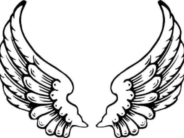 Body Art Tattoos Png Transparent Images - Wing Coloring Pages Clipart (640x480), Png Download