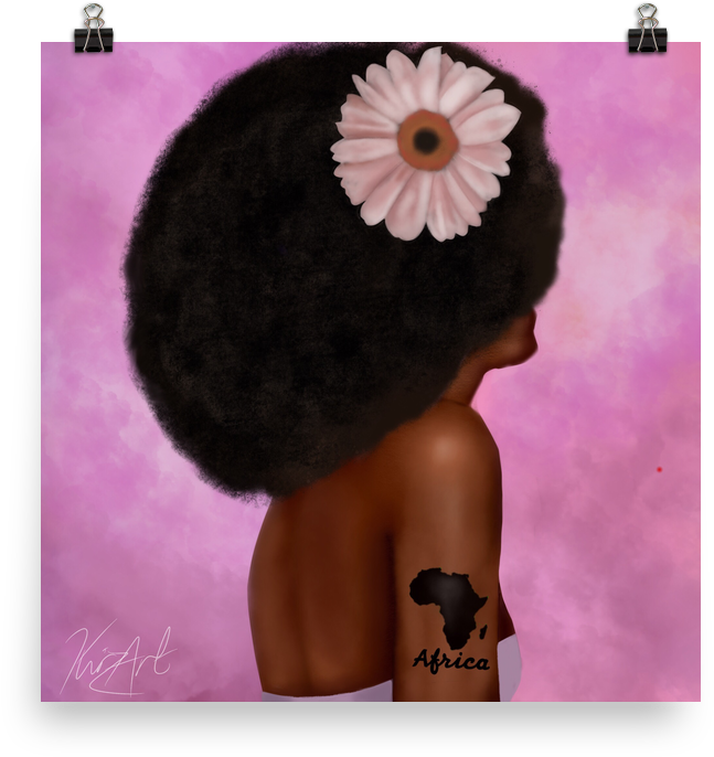 Pink Wig Png , Png Download - Gerbera Clipart (647x686), Png Download