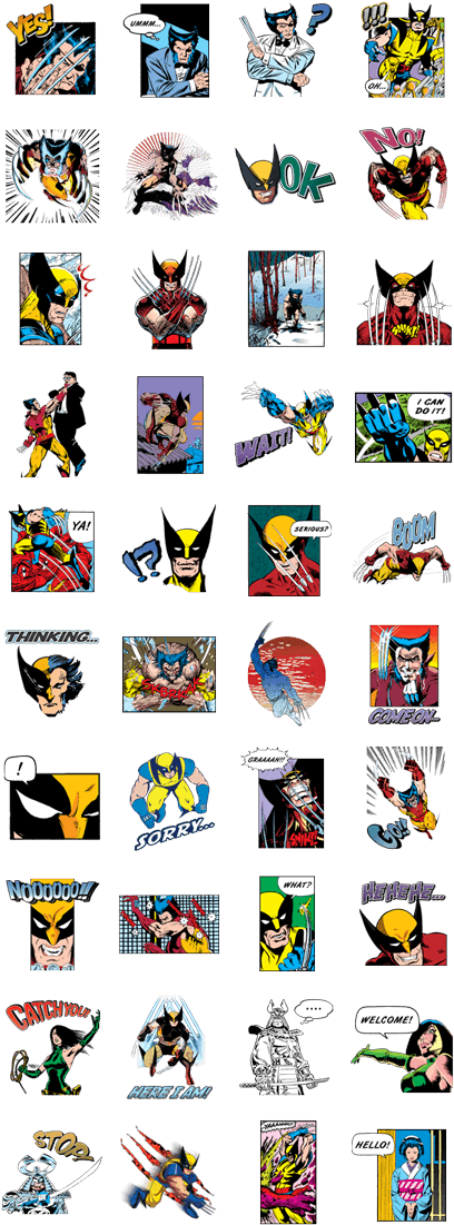 X-men Wolverine - Bang Dream Line Sticker Clipart (420x1121), Png Download