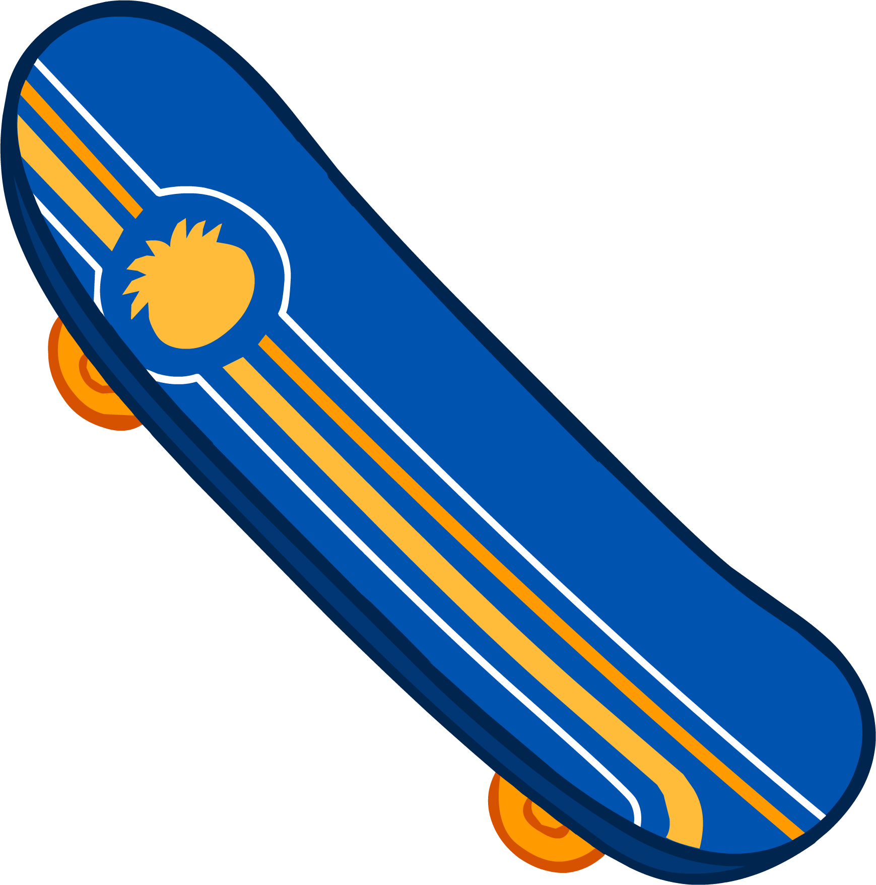 Sponsored Pro Skateboard - Club Penguin Skateboard Clipart (1739x1757), Png Download