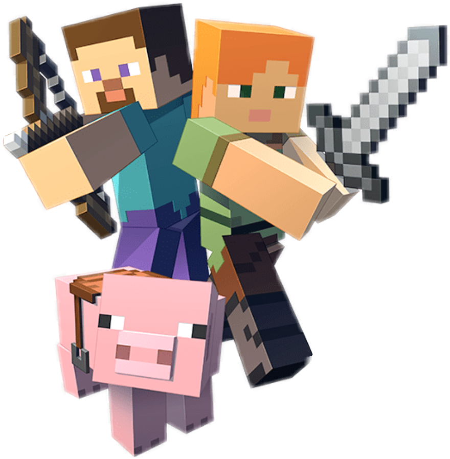 #minecraft#steve #alex - Personajes De Minecraft En Png Clipart (880x898), Png Download