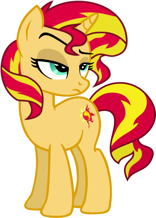 Sikander, Pony, Safe, Simple Background, Solo, Sunset - Sunset Shimmer Pony Png Clipart (625x871), Png Download