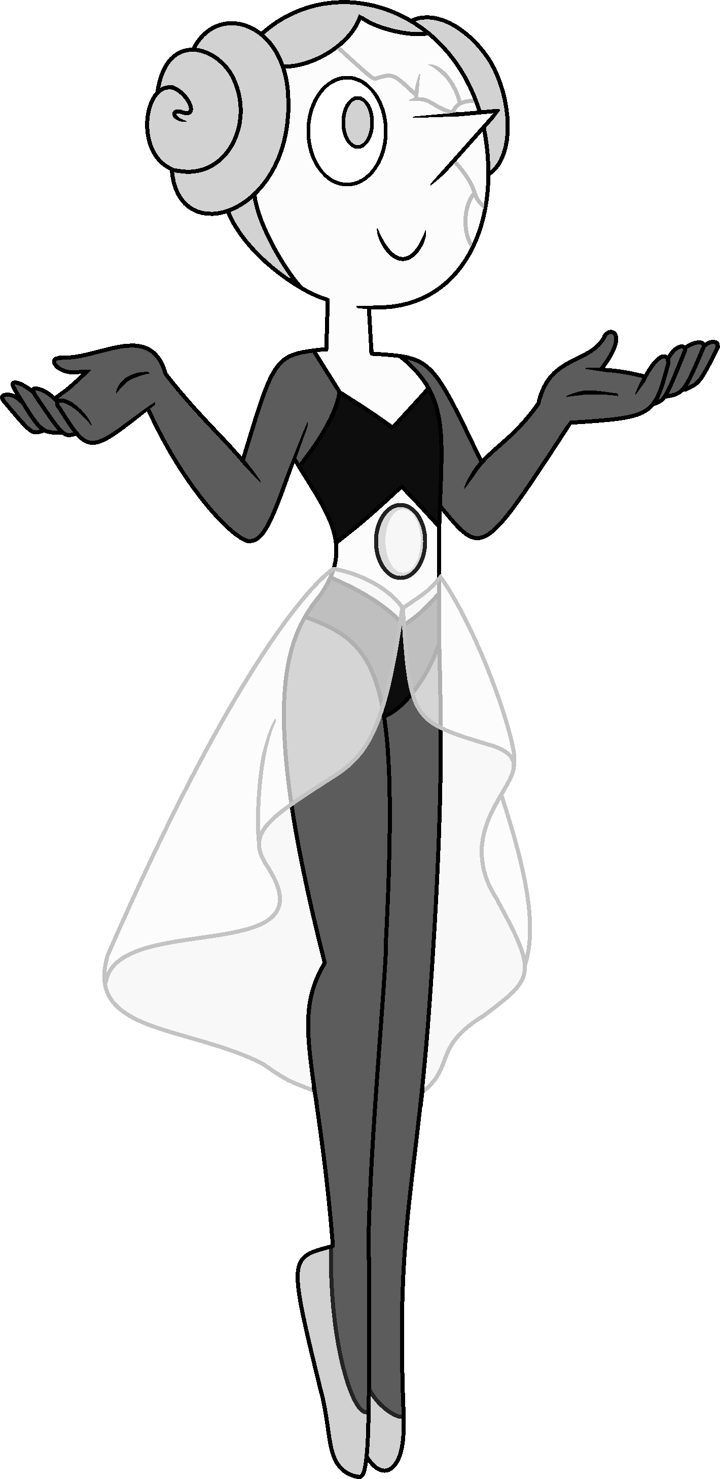 Transparent Pearls Human - White Diamonds Pearl Steven Universe Clipart (1420x2916), Png Download