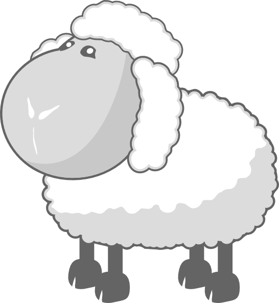 Sheep In Gray Png - Sheep Clip Art Transparent Png (546x593), Png Download