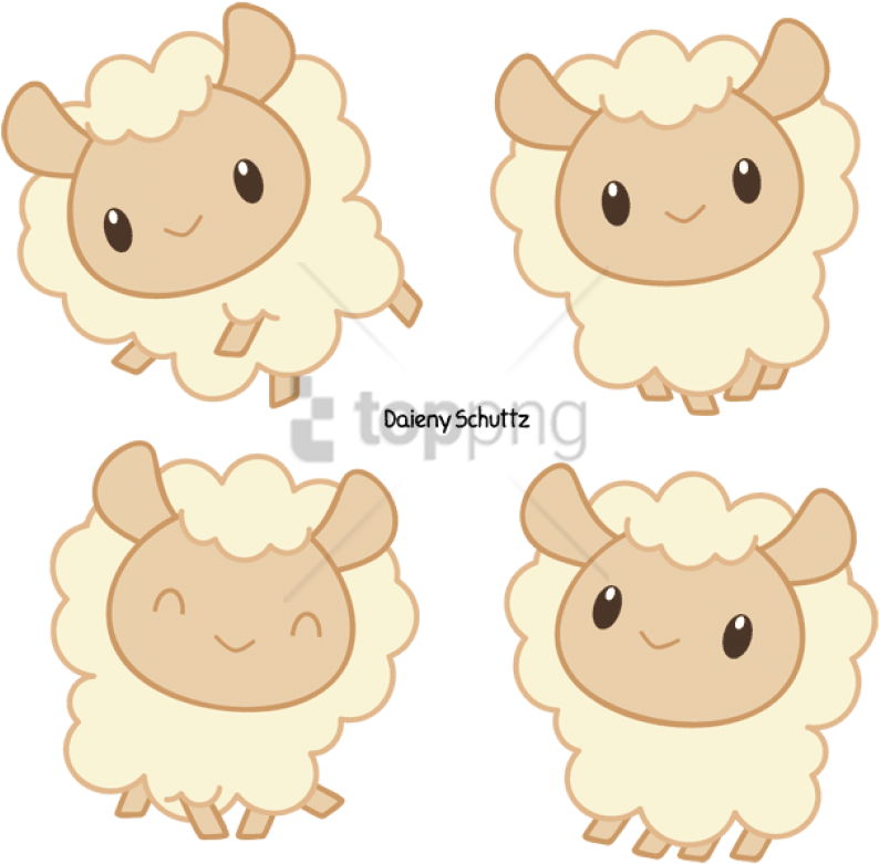 Free Png Cute Sheep Png Png Image With Transparent - Cute Chibi Sheep Clipart (850x828), Png Download