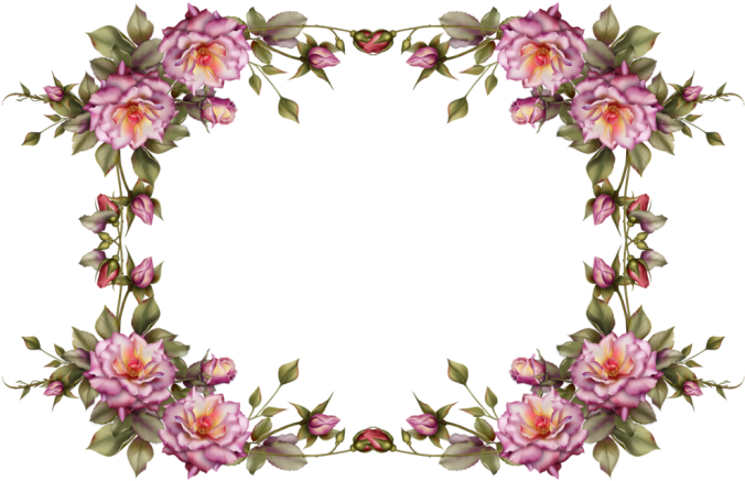 Flower Clipart Frame Png - Flower Frame Transparent Background (700x479), Png Download