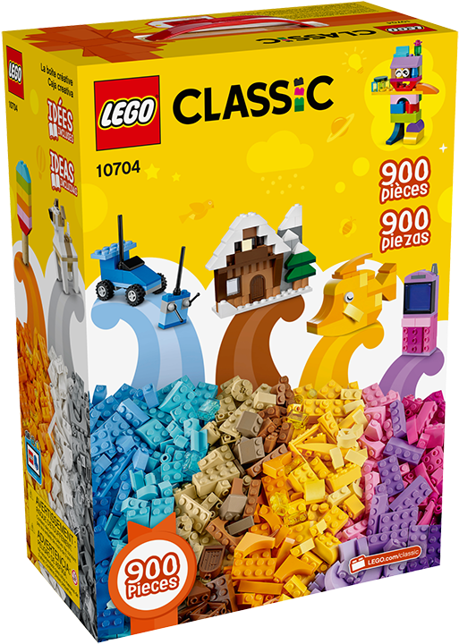 Lego Lego Classic Creative Box - Lego Classic 900 Pieces 10704 Clipart (513x720), Png Download