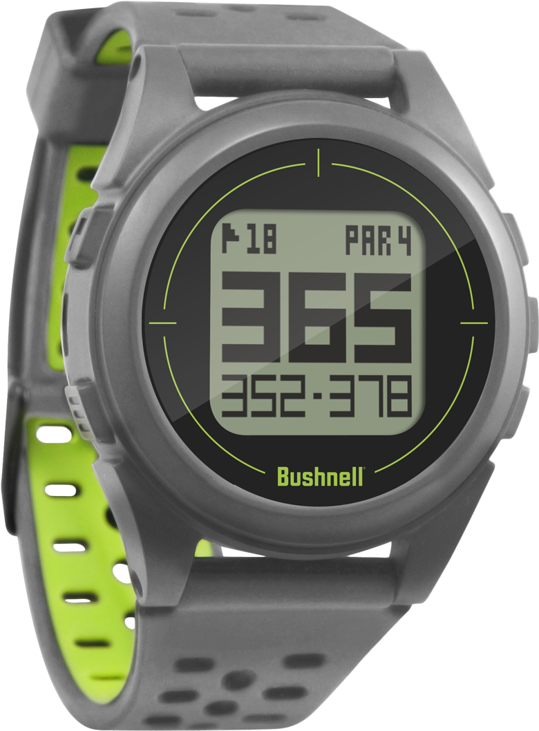 Bushnell Golf Ion 2 Gps Watch In Gray/green On Black - Bushnell Neo-ion Gps Watch Clipart (1280x1280), Png Download