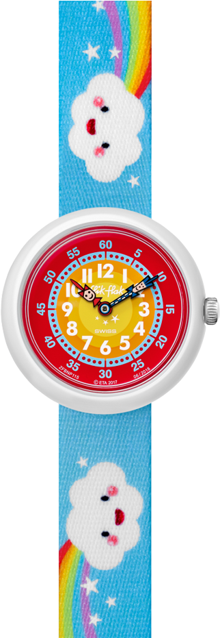 Flik Flak Rainbow Watch Clipart (340x930), Png Download