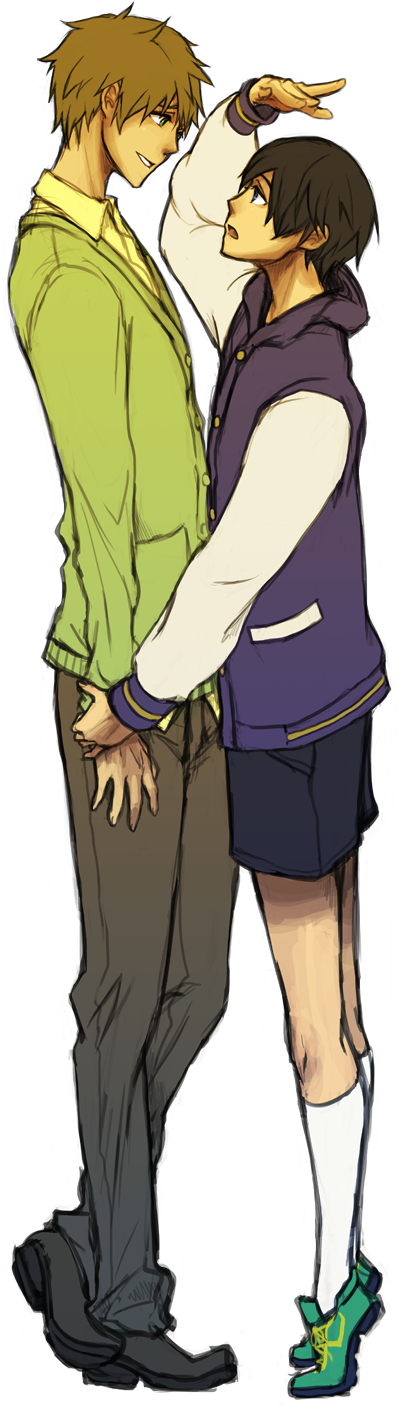 Free Makoto Tachibana Haruka Nanase Free Iwatobi Swim - Illustration Clipart (500x1407), Png Download