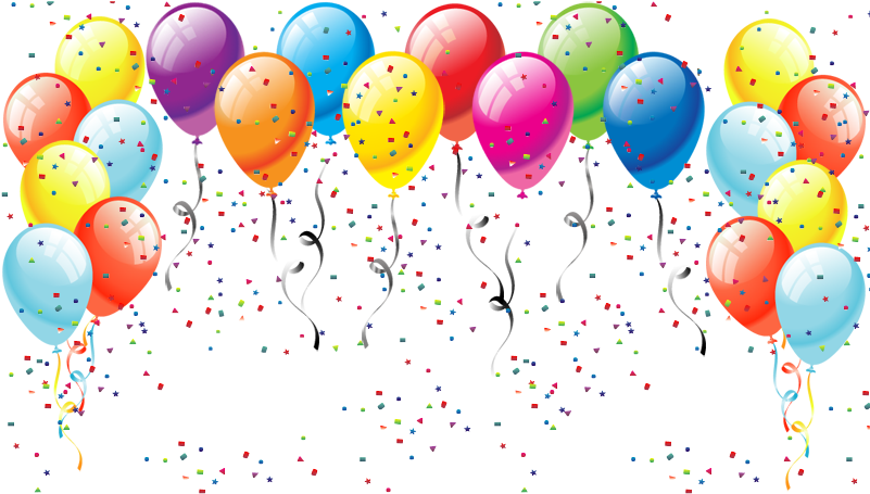 Globos Fiesta Png - Imagenes De Feliz Cumpleaños Con Movimiento De Amor Clipart (800x476), Png Download