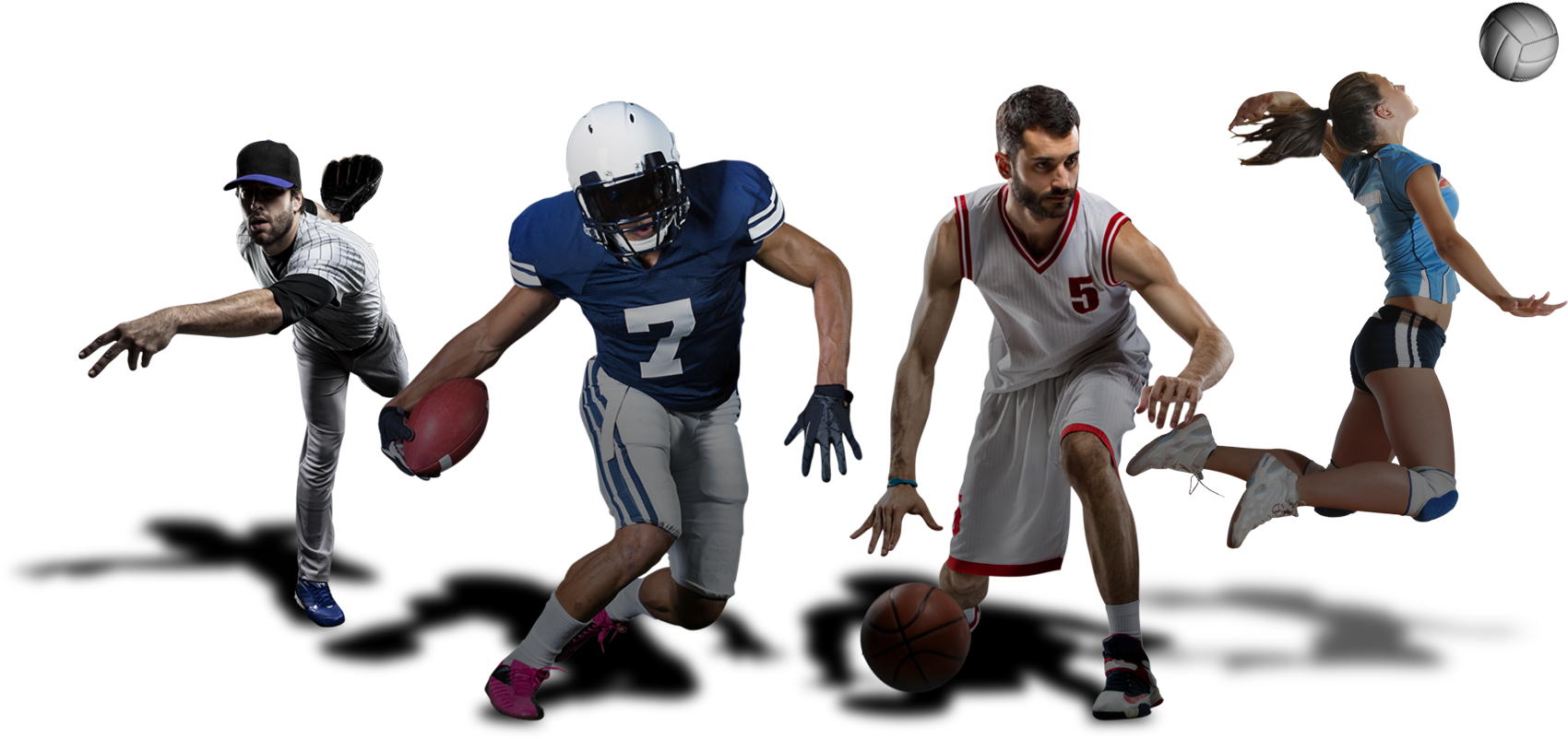 About Us - Sports Athletes Background Hd Clipart (2000x846), Png Download