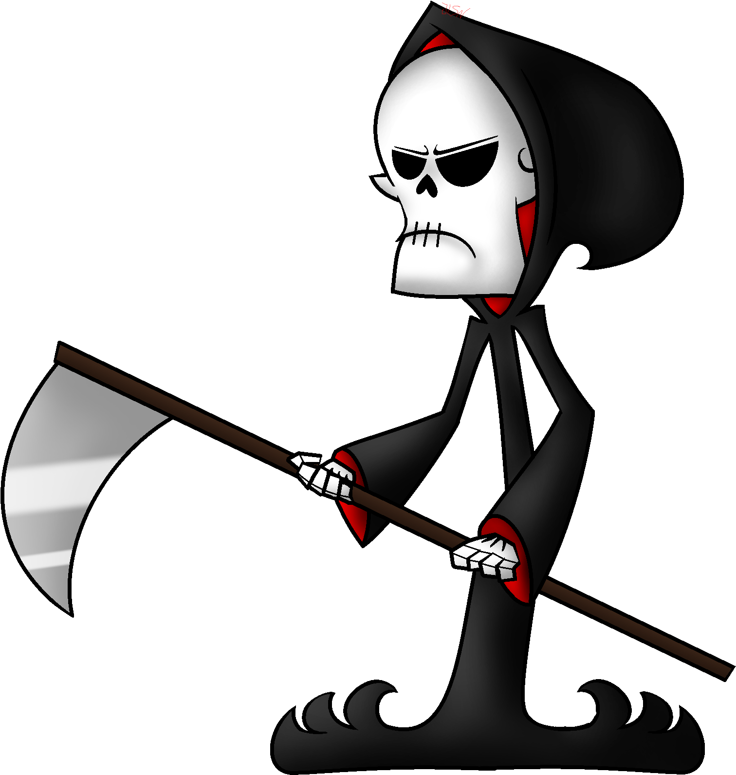 Death Cartoon Network - Grim Reaper Cartoon Png Clipart (2204x2096), Png Download