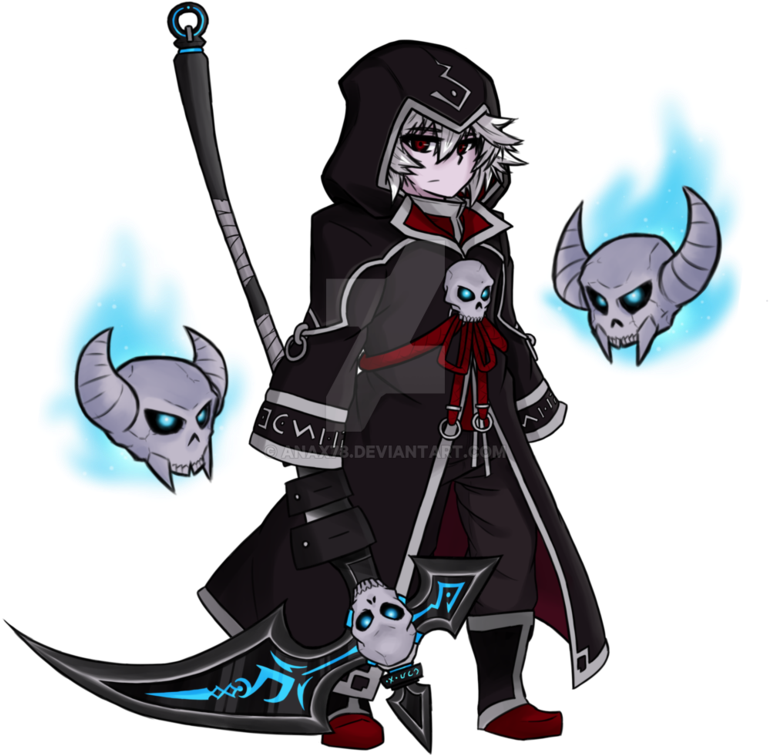 Chains Drawing Grim Reaper - Fanart Darksiders Anime Death Clipart (789x1013), Png Download