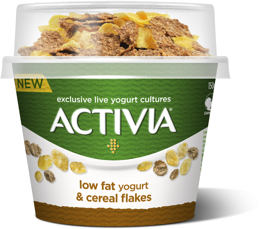 Activia Breakfast Pot Clipart (1516x1280), Png Download