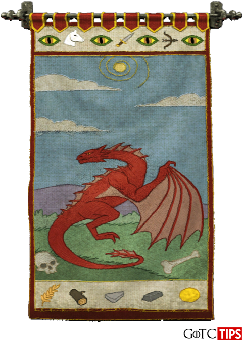 Game Of Throne Conquest Dragon Graphics Tapestry - Game Of Thrones Conquest Dragon Art Clipart (481x676), Png Download