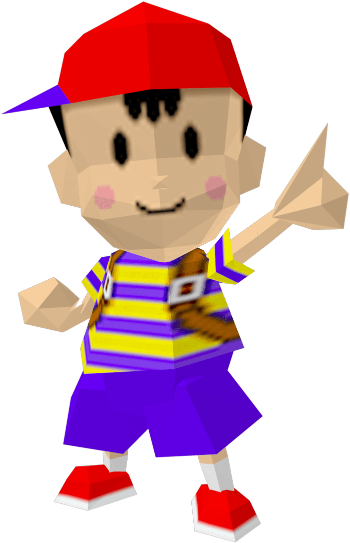 Smash 64 Ness In 4 Pose Super Brothers - Ness Transparent Clipart (1200x1200), Png Download