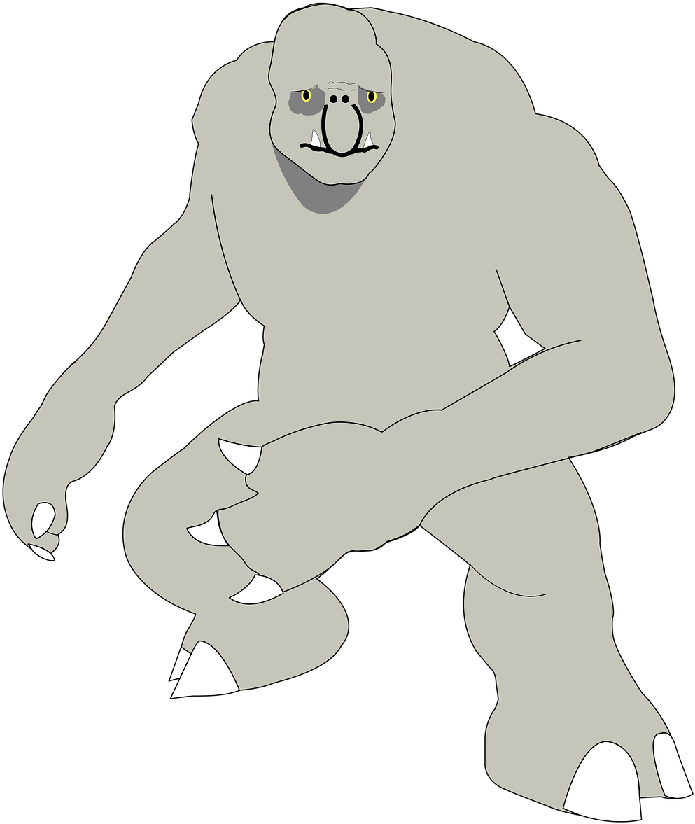 Troll Monster Horror Fantasy Png Image - Cartoon Clipart (1116x1280), Png Download