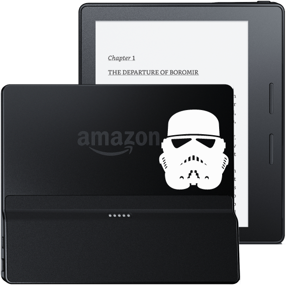 Star Wars Stormtrooper Ver1 Kindle Vinyl Decal Sticker - Smile Clipart (579x591), Png Download