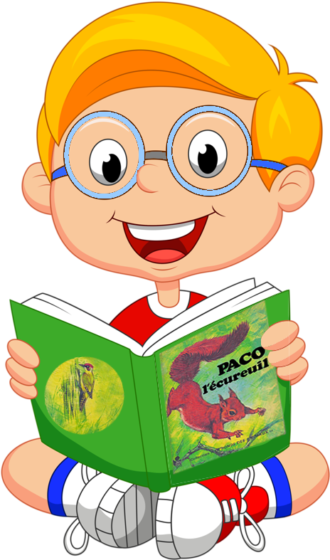 Illustrator Of Children Png And Clipart - Cartoon Kid Reading Transparent  Png - Large Size Png Image - PikPng