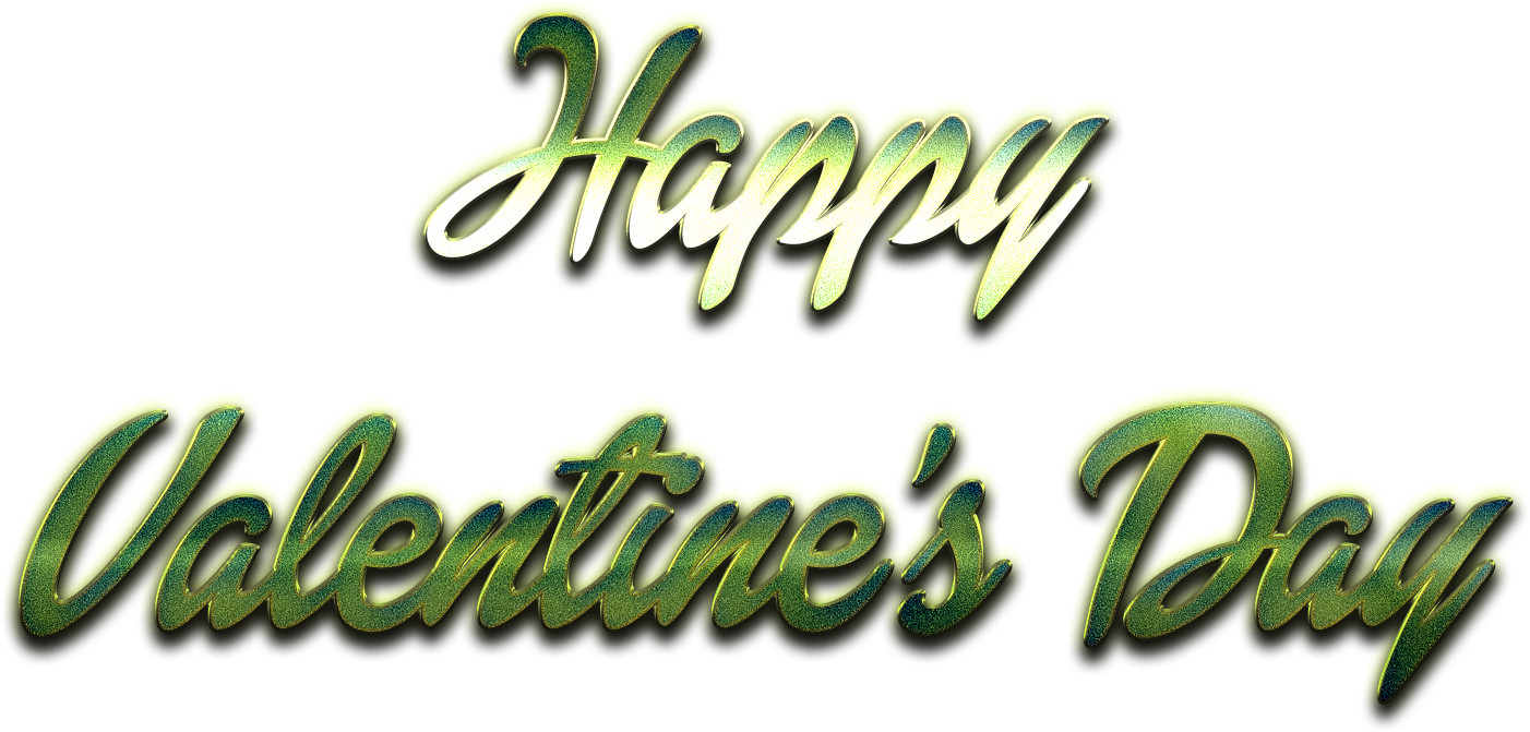 Happy Valentines Day Png Image Background - Calligraphy Clipart (1402x671), Png Download