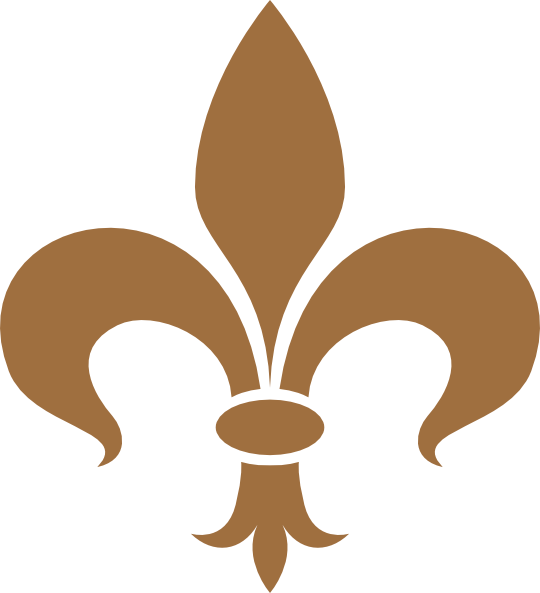 How To Set Use Brown Fleur De Lis Svg Vector - Brown Fleur De Lis Clipart (540x593), Png Download