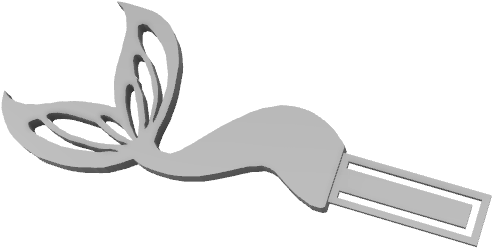 Mermaid Tail Bookmark - Rear-view Mirror Clipart (964x543), Png Download