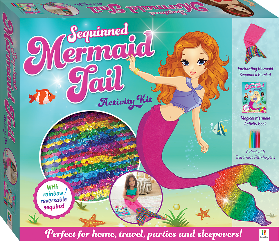 Sequinned Mermaid Tail Activity Kit - Mermaid Tails Blanket Nz Clipart (960x960), Png Download