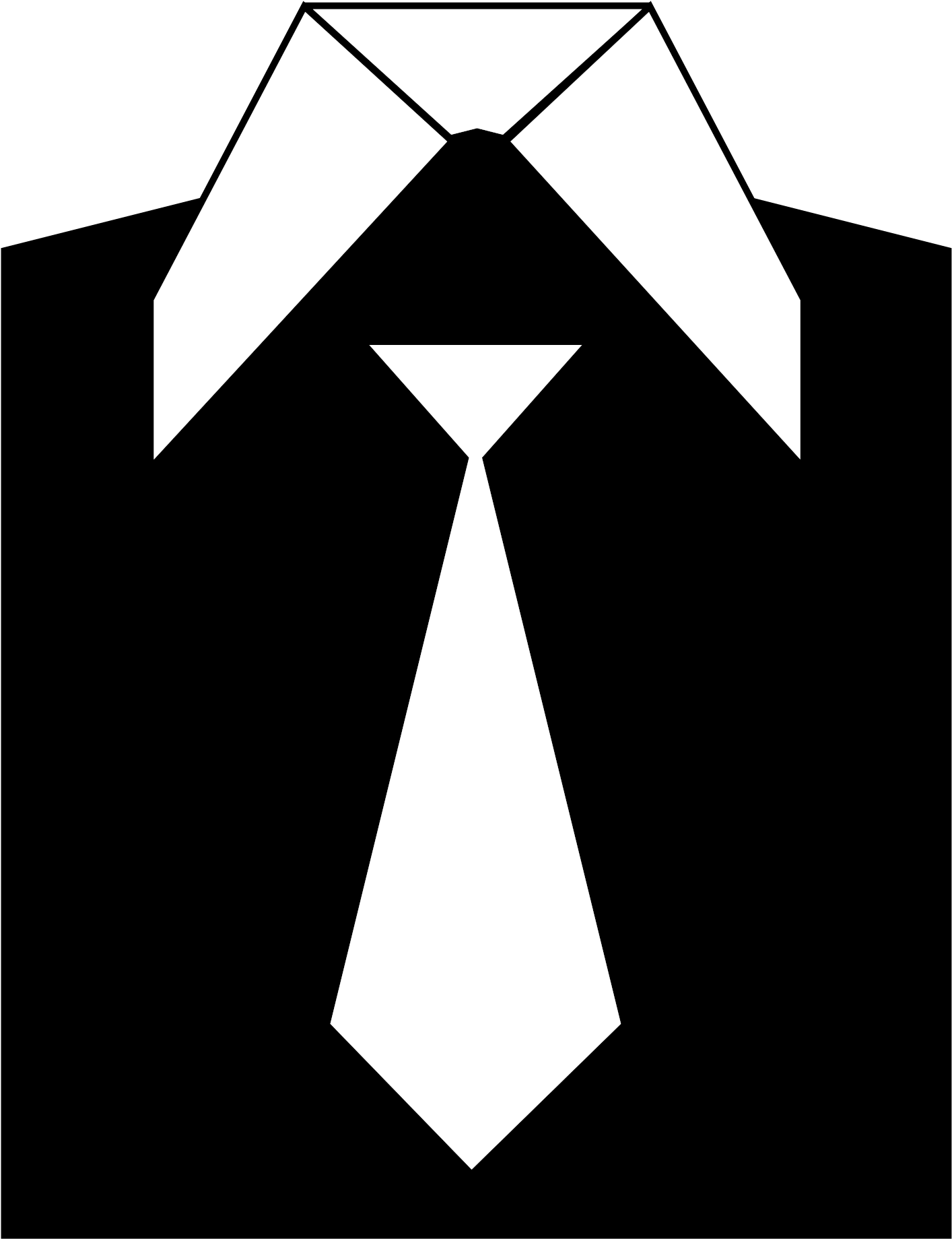 Clip Black - Suit Icon .png Transparent Png (1800x2400), Png Download