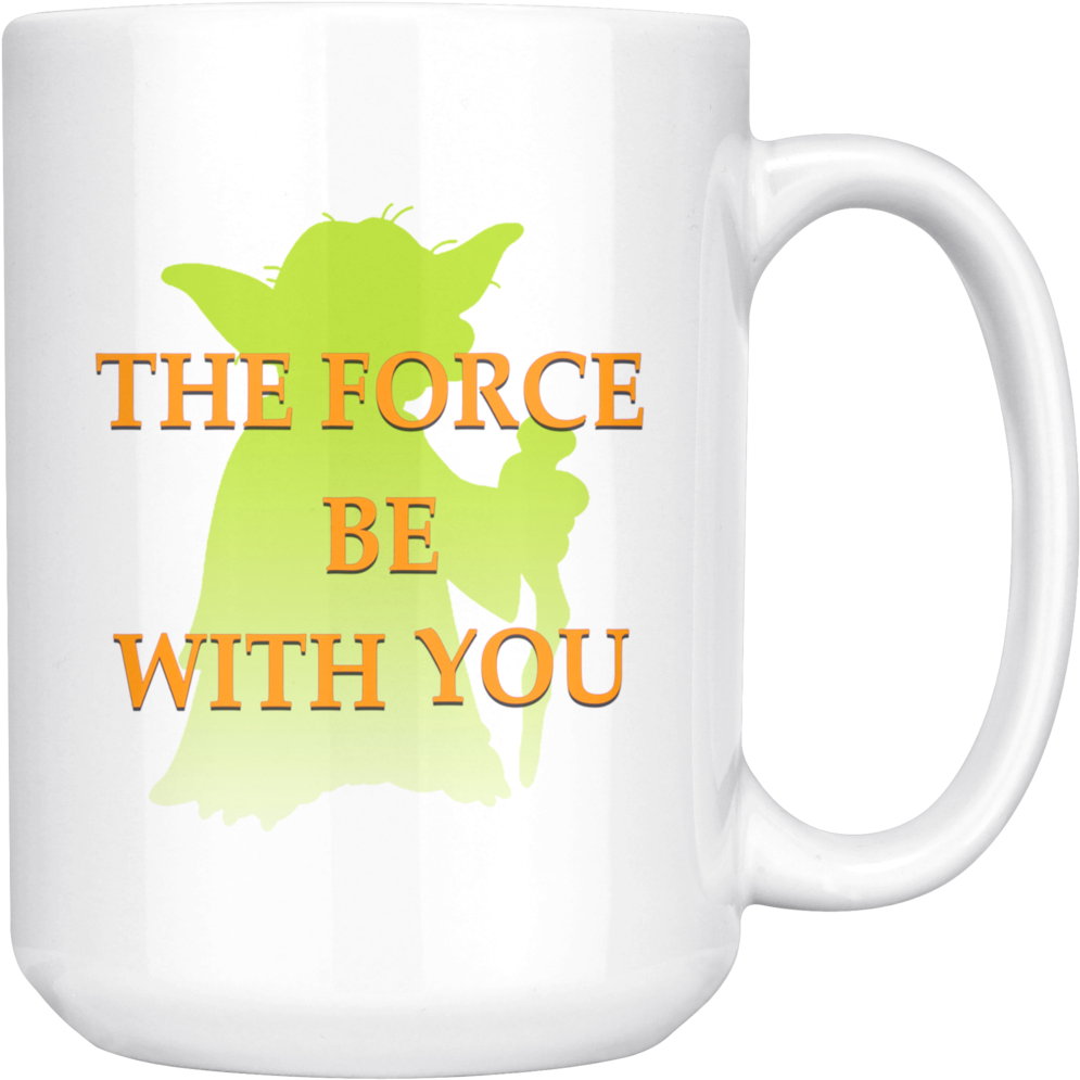 The Force Be With You Master Yoda Star Wars Mug - Beer Stein Clipart (1024x1024), Png Download