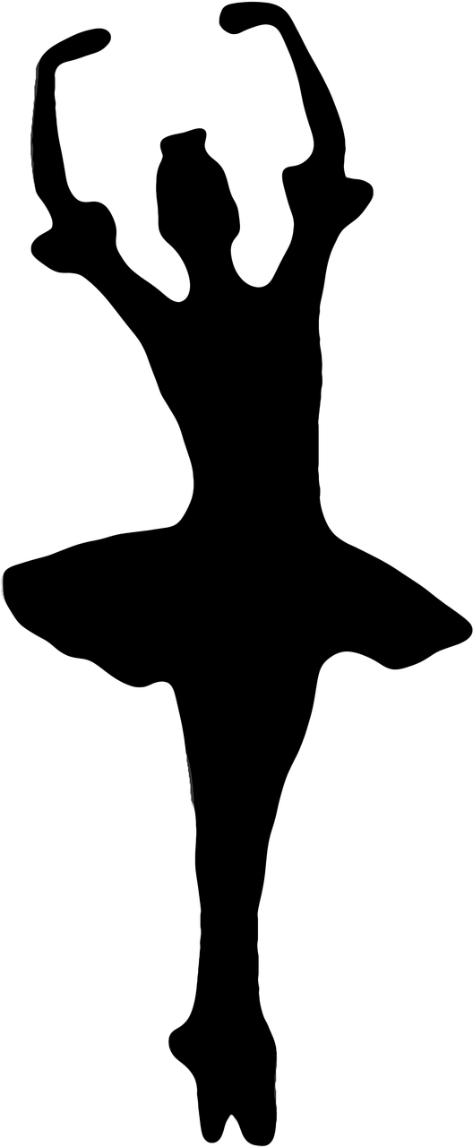 Ballet Dancers Woman Silhouettes Png Image - Cardboard Cutout Ballerina Clipart (528x1280), Png Download