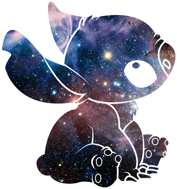 Stitch Drawing Galaxy - Gambar Galaxy Stitch Png Clipart (1024x640), Png Download