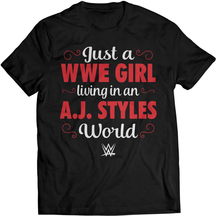 A - J - Styles - Wwe Girl Living In An Aj Styles World - Hurricanes Bunch Of Jerks Shirt Clipart (900x1089), Png Download