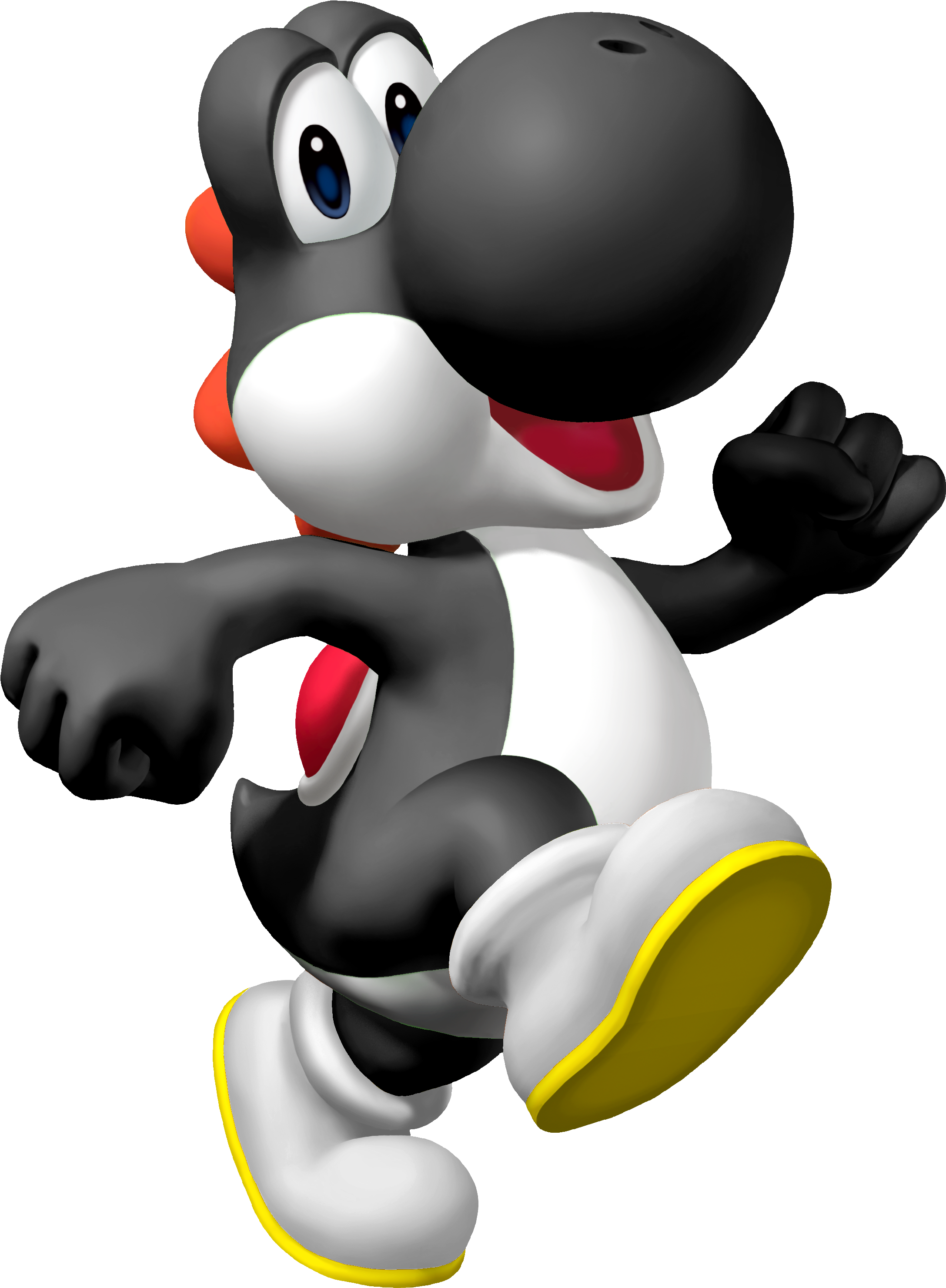 3849059 - Super Mario Black Yoshi Clipart (2318x3075), Png Download