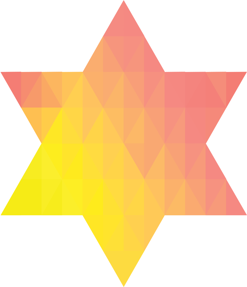 Geometric Jewish Star Of David Iv - Jewish Star Png Clipart (832x969), Png Download