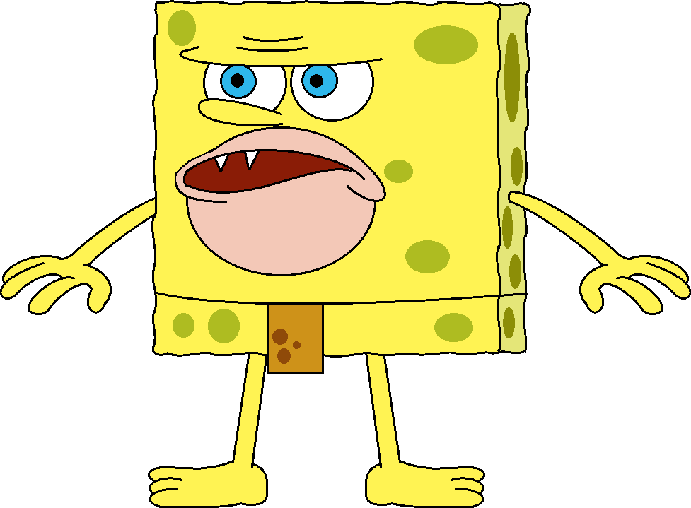 Collection Of Free Spongegar Transparent Drawing Download - Primitive Spongebob Clipart (977x719), Png Download