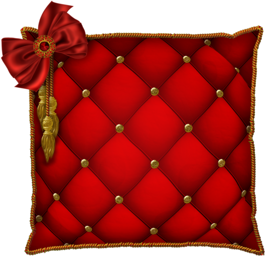 Red Pillows Png - Cushion Clipart (600x634), Png Download