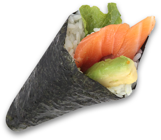 Salmon Avocado Hand - Salmon Avocado Hand Roll Clipart (600x600), Png Download